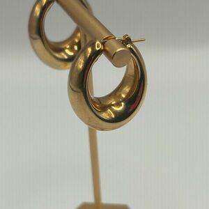 Gold Plates over .925 Gold Hoop Earrings